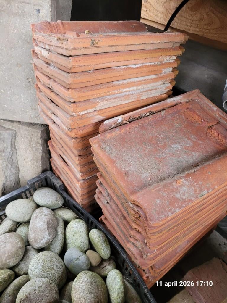 dakpannen, Doe-het-zelf en Verbouw, Ophalen, Gebruikt, Steen of Klei, 15 m² of meer