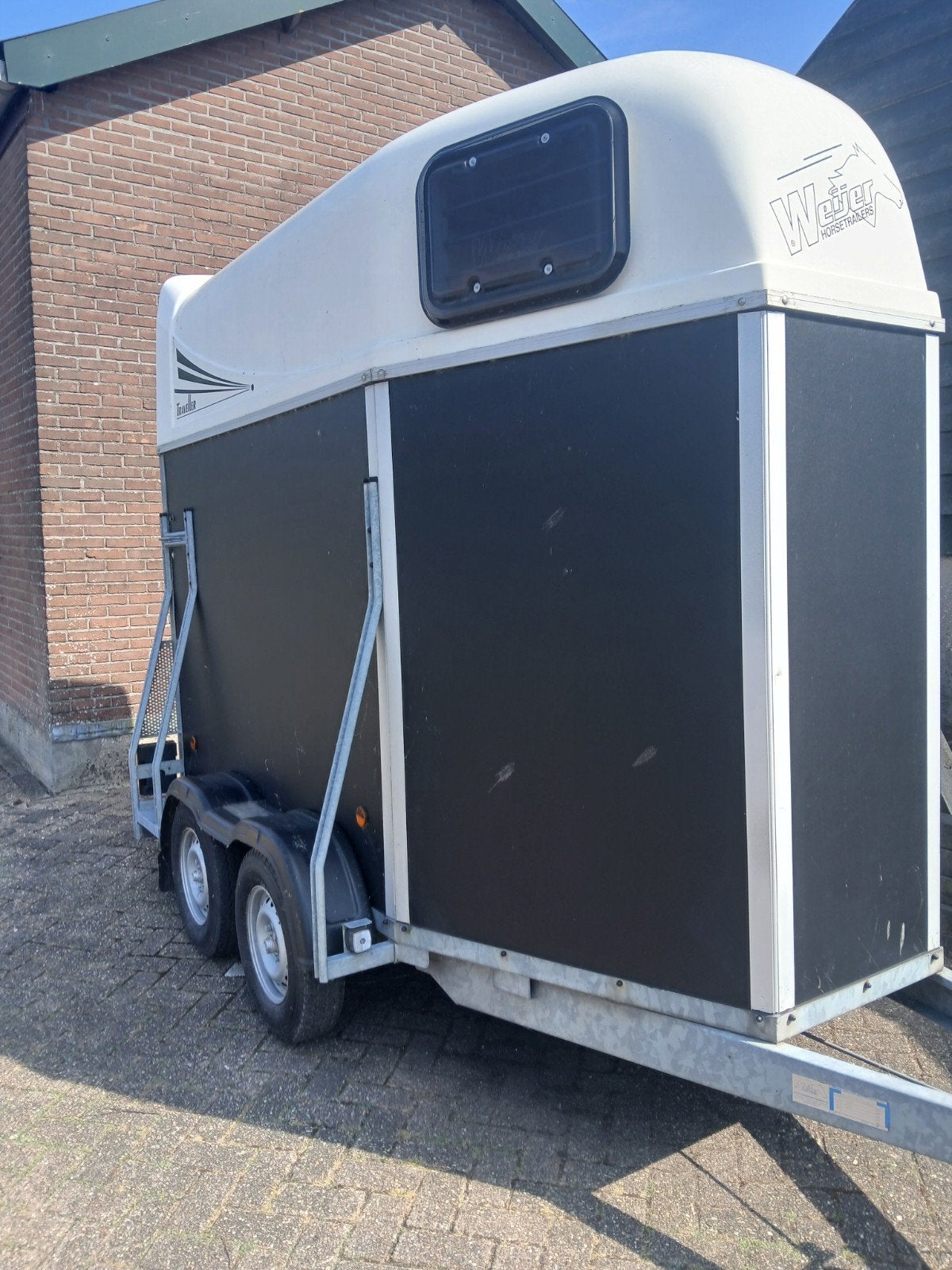 Zeer nette 1,5 paard Weijer trailer, Dieren en Toebehoren, Ophalen, Zo goed als nieuw, Overige materialen, 1½-paards trailer