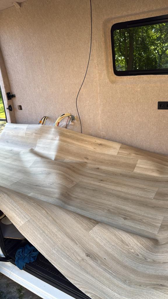 Nieuw vinyl vloer eiken look (2,12x4m), Bruin, Nieuw, Ophalen of Verzenden, Vinyl