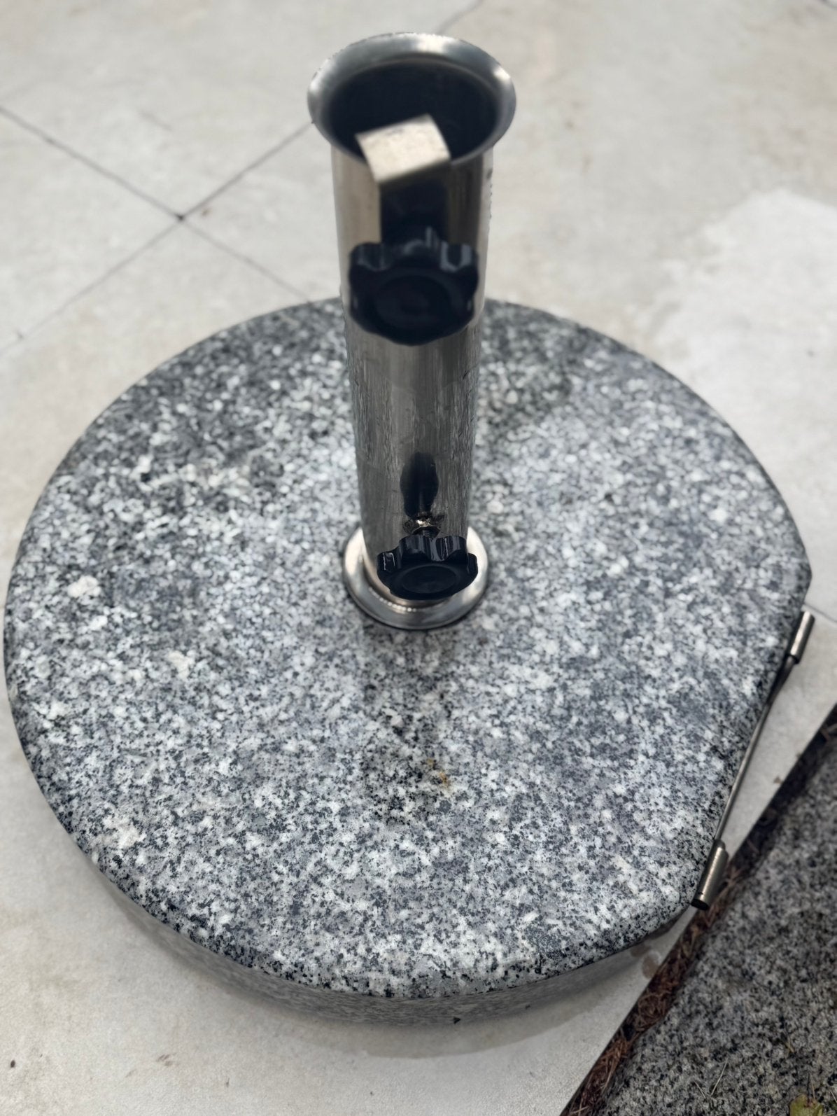 Granieten parasolvoet verrijdbaar, Ophalen, Zo goed als nieuw, Minder dan 1 meter, Parasolvoet