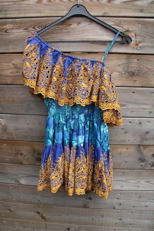 Tuniek blauw/ geel Antica Sartoria mt 4 (S) Vaste prijs, Blauw, Ophalen of Verzenden, Zo goed als nieuw, Antica Sartoria