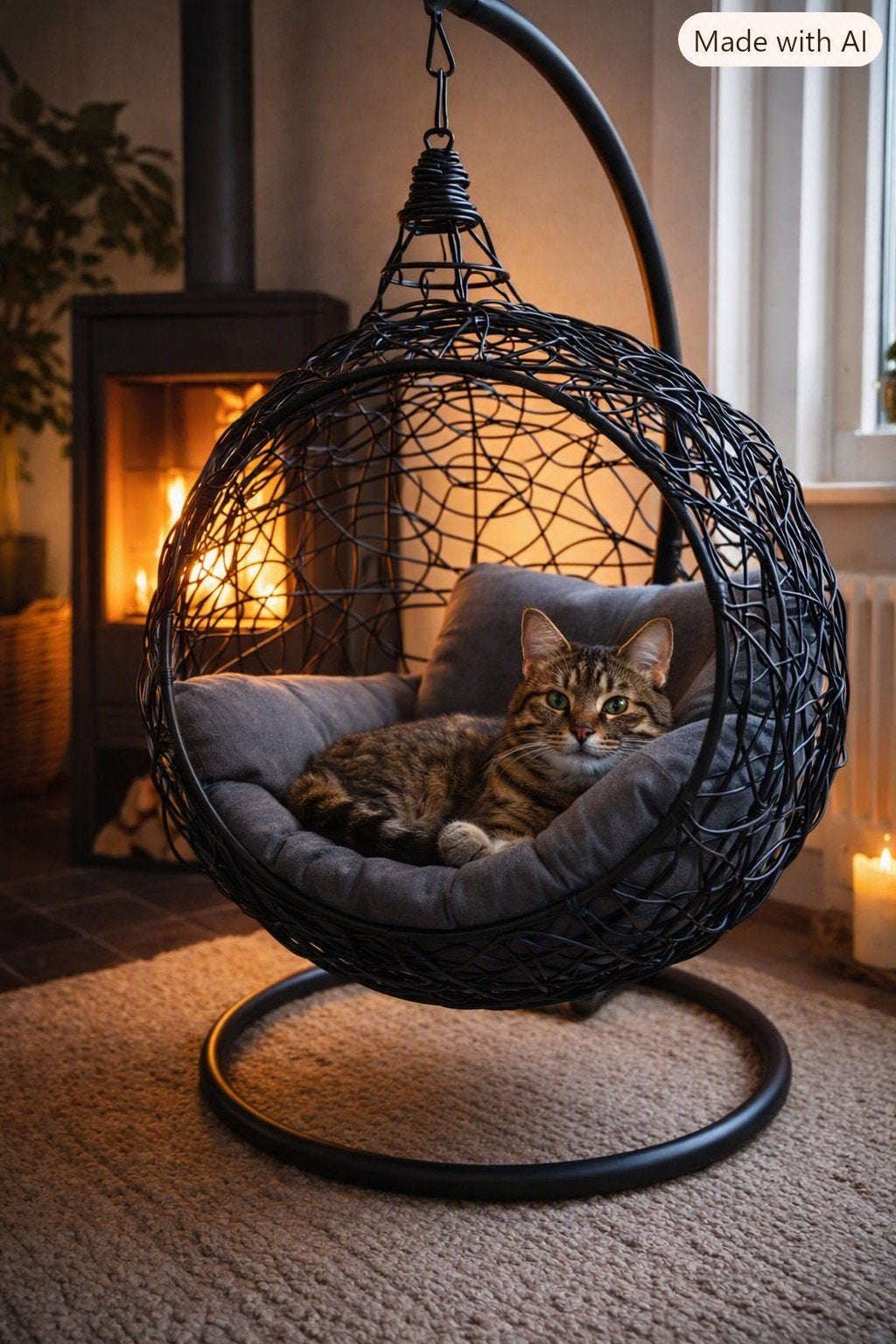 Hangstoel voor kat, Ophalen
