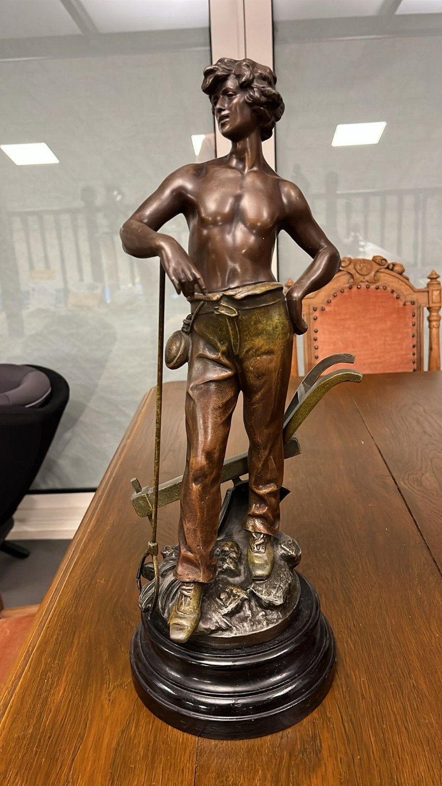 Antieke Bronzen Beelden Collectie, Gepatineerd, Ophalen of Verzenden, Brons, 20 - 50 cm