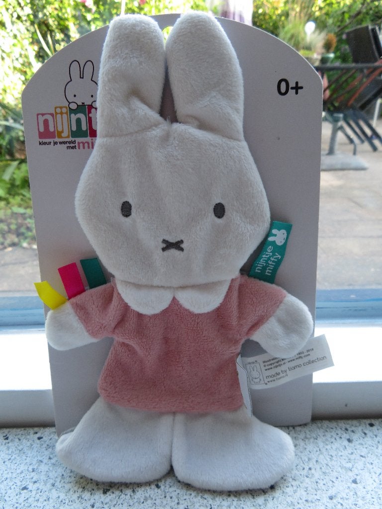 Knisperdoek knuffeldoek Nijntje Miffy merk Tiamo roze wit, Ophalen of Verzenden, Met label, Tiamo, Konijn