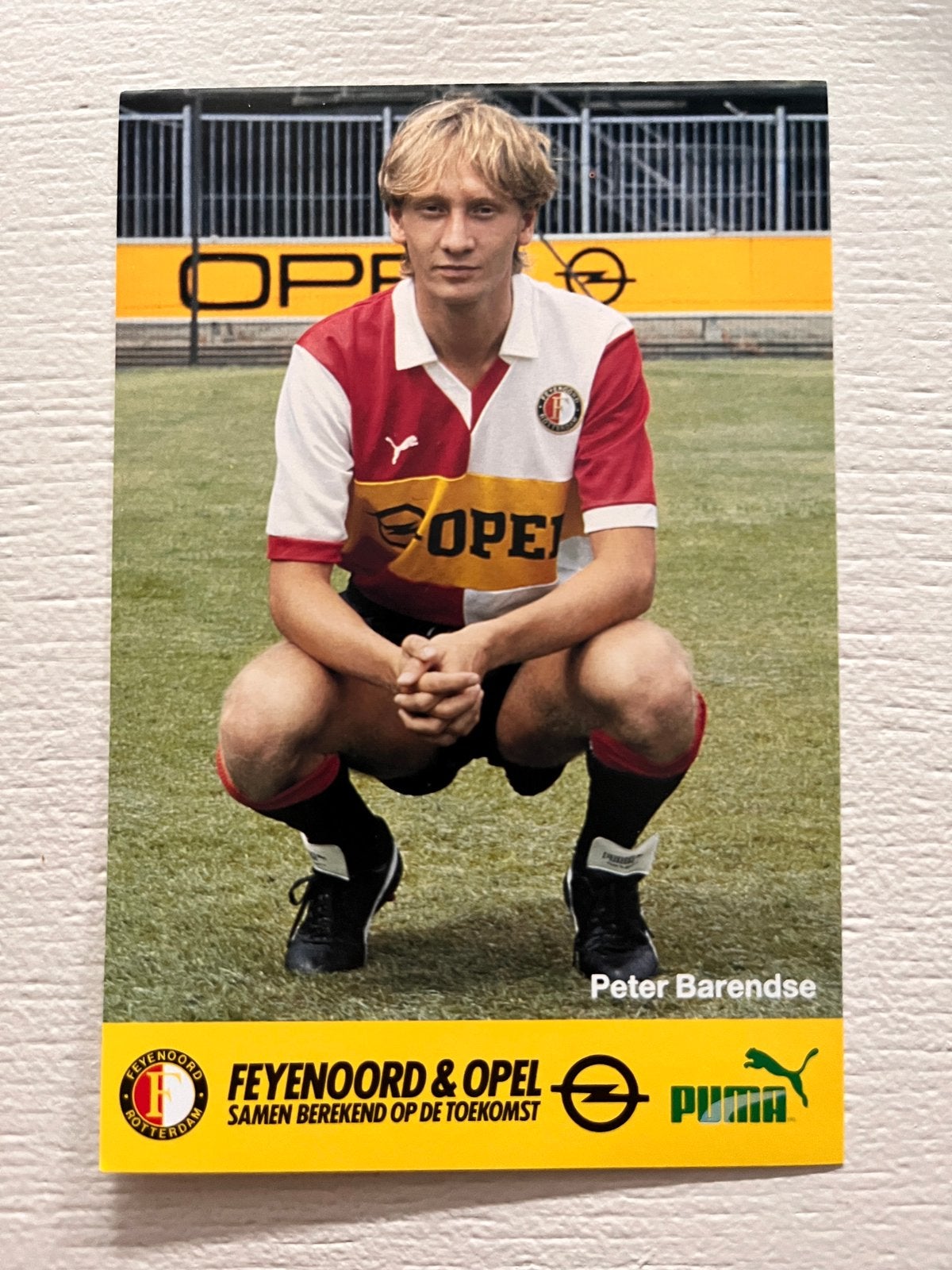 Feyenoord spelerskaart Barendse, Ophalen of Verzenden, Zo goed als nieuw, Feyenoord, Spelerskaart