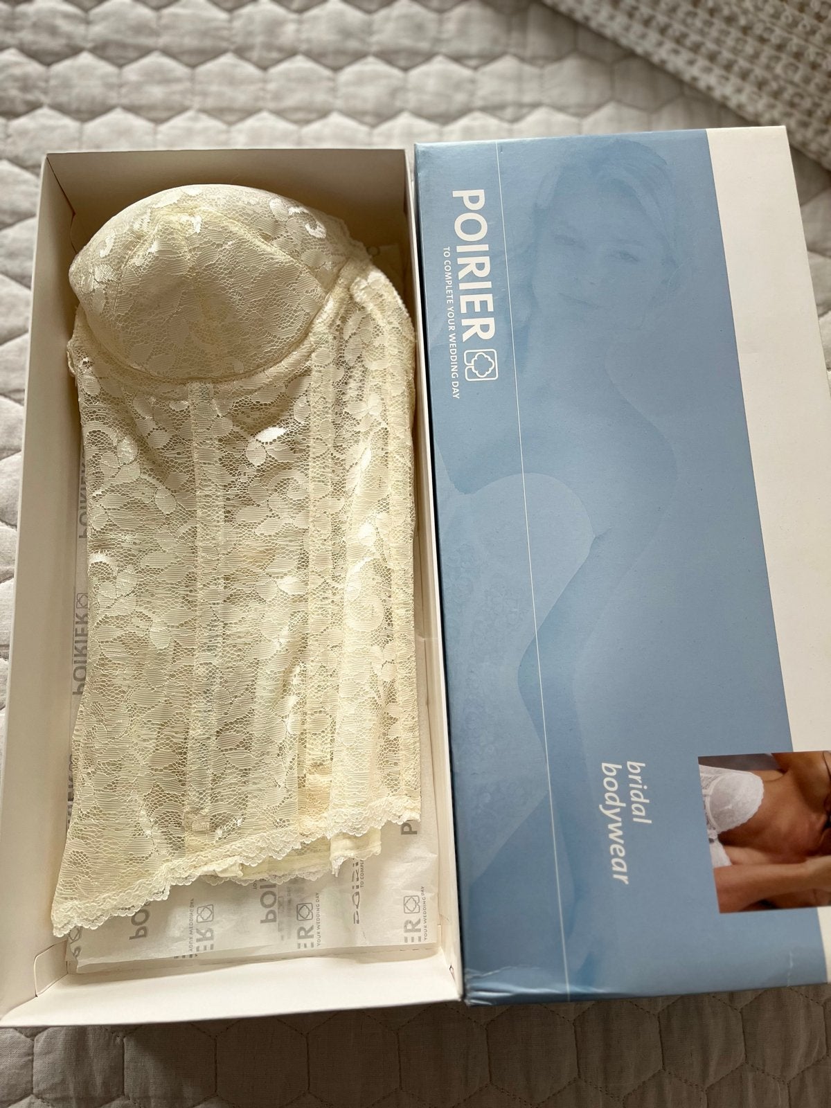 Poirier bruidscorset ivoor 70C, Ophalen of Verzenden, Zo goed als nieuw, Overige kleuren, Accessoires