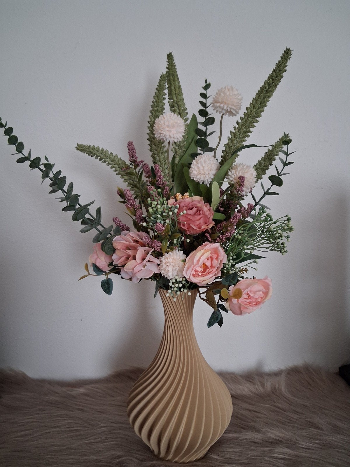 Boeket kunstbloemen incl vaas, Huis en Inrichting, Ophalen of Verzenden