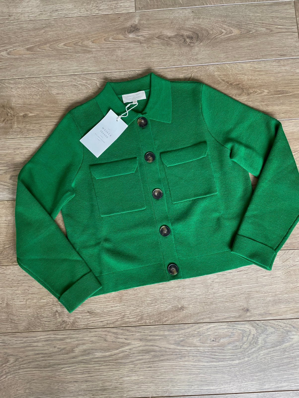 Sézane Betty vest wol groen maat XXS nieuw, Kleding | Dames, Ophalen of Verzenden, Nieuw, Maat 34 (XS) of kleiner, Groen