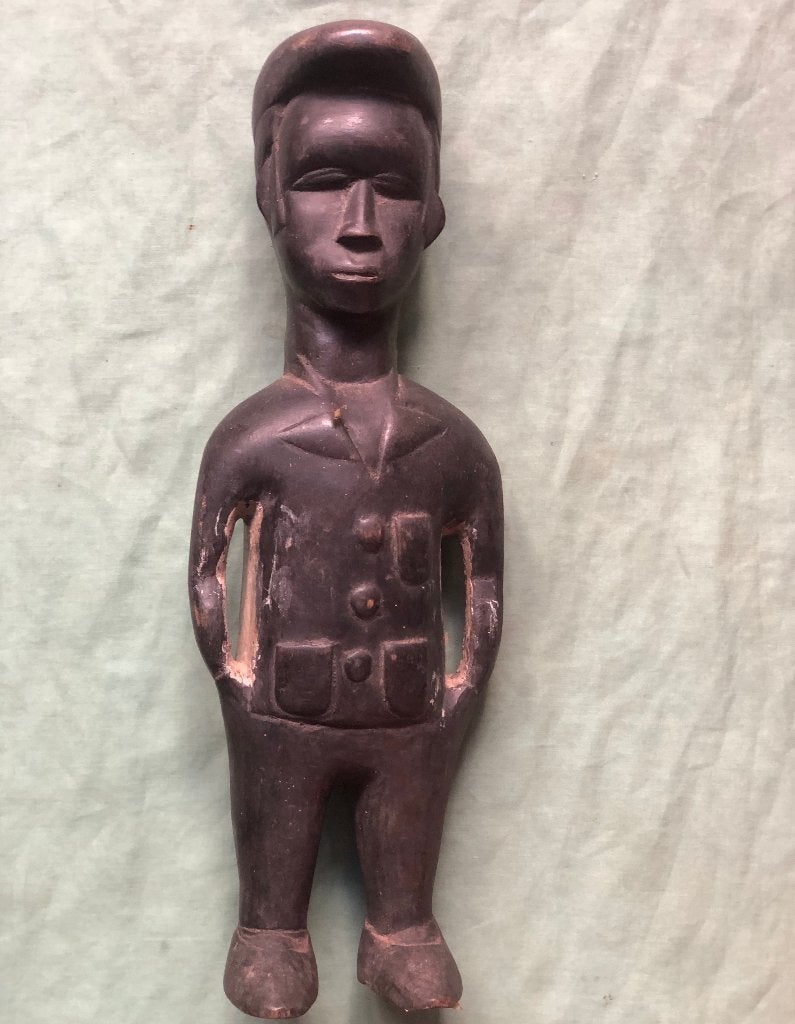 Colon statue / beeld Mende?, Antiek en Kunst, Kunst | Niet-Westerse kunst, Hout, Afrika, Ophalen of Verzenden, 36 cm