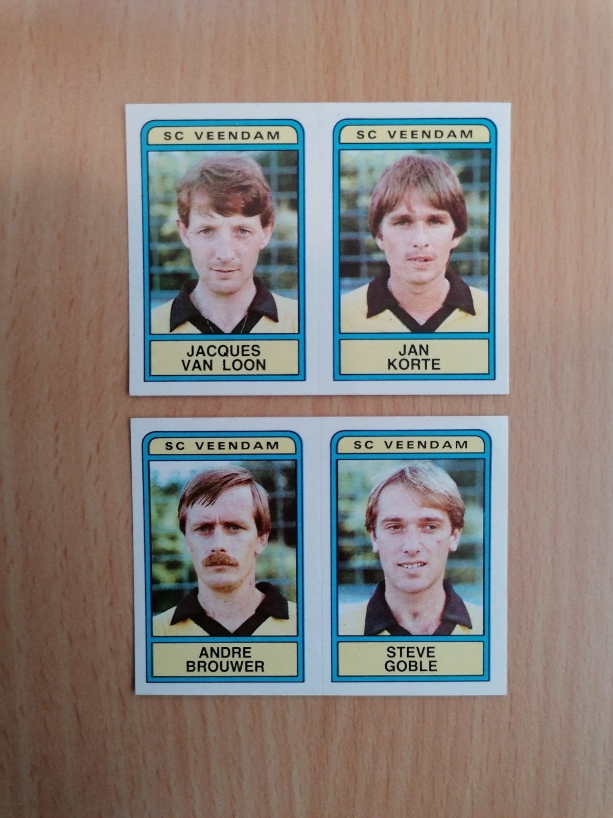 Panini Voetbal 84 SC Veendam 2x., Ophalen of Verzenden, Zo goed als nieuw, Plaatje