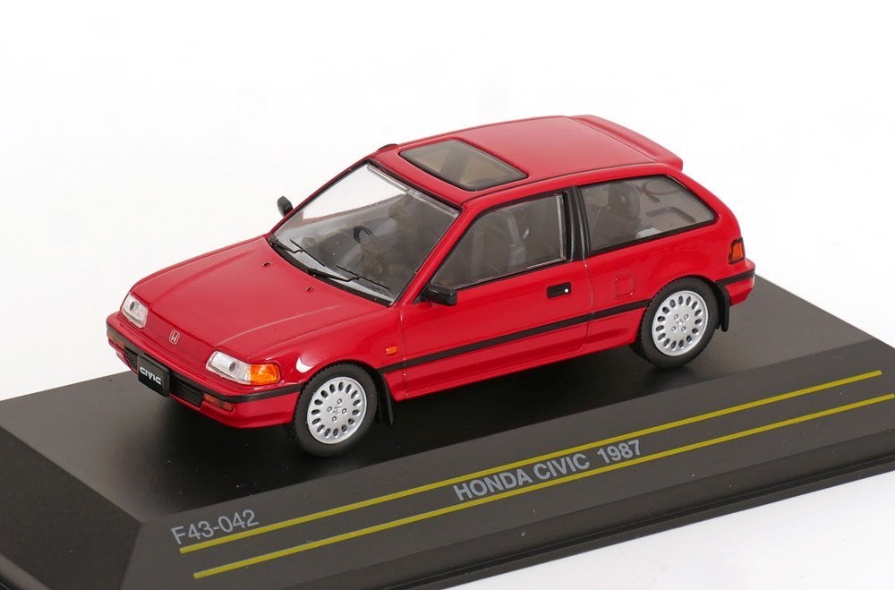 Honda Civic 1987 Rood 1-43 First43 Models, Hobby en Vrije tijd, Modelauto's | 1:43, Overige merken, Tschuiten@hotmail.com, Duitsland