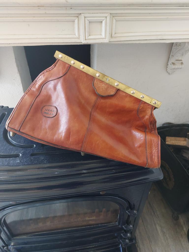 Vintage Leren Dokterstas / Handtas - Vera Pelle, Antiek en Kunst, Ophalen of Verzenden