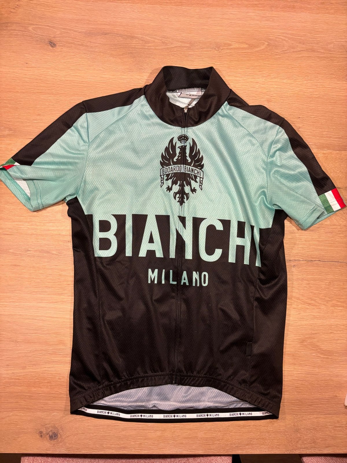 Bianchi fietsshirt maat M, Fietsen en Brommers, Ophalen of Verzenden, Zo goed als nieuw, Bovenkleding, Heren