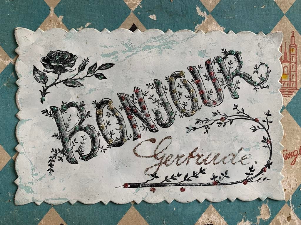 Bonjour Gertrude, Ophalen of Verzenden, Voor 1920, Gelopen, Overige thema's