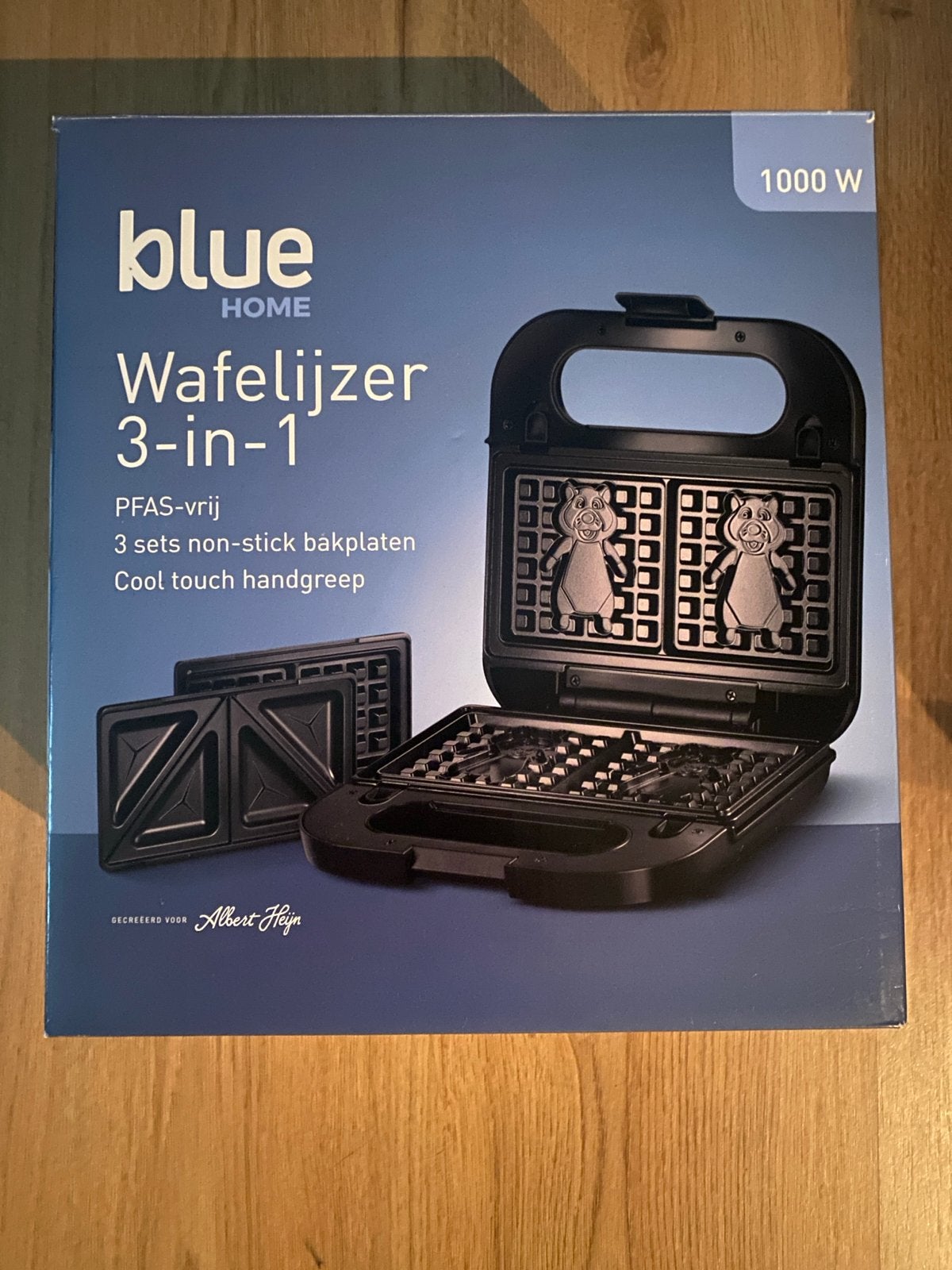 Blue Home Wafelijzer 3-in-1 (voor Albert Heijn) 1x gebruikt, Ophalen of Verzenden, Zo goed als nieuw