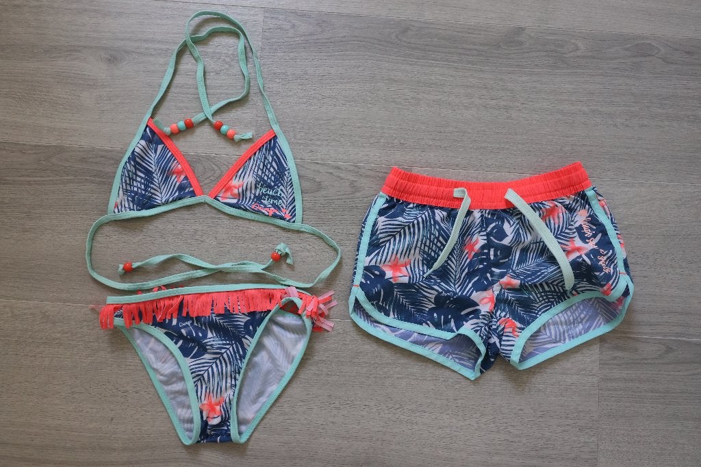 ZGAN 3 delige bikiniset Quapi 128, Ophalen, Meisje, Sport- of Zwemkleding, Zo goed als nieuw