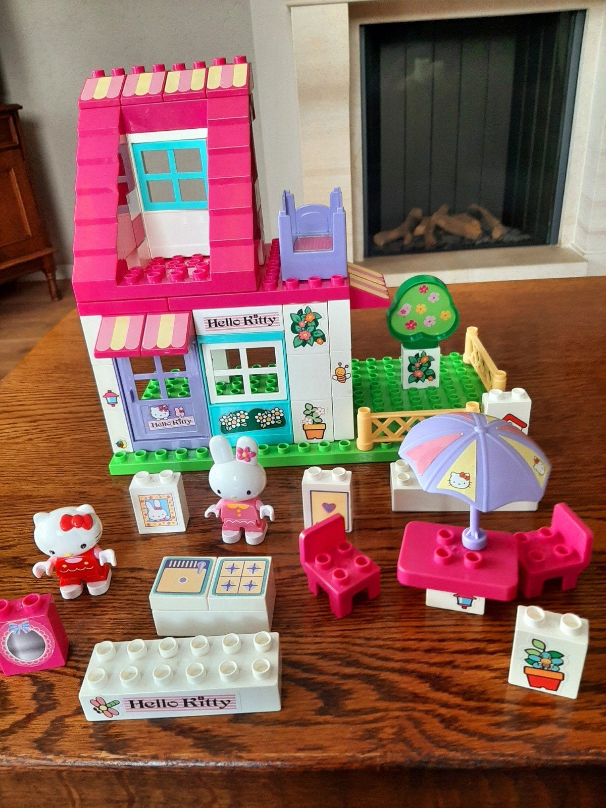 Hello Kitty Speelhuisje met  Blokken en Poppetjes, Ophalen of Verzenden, Gebruikt, Overige merken