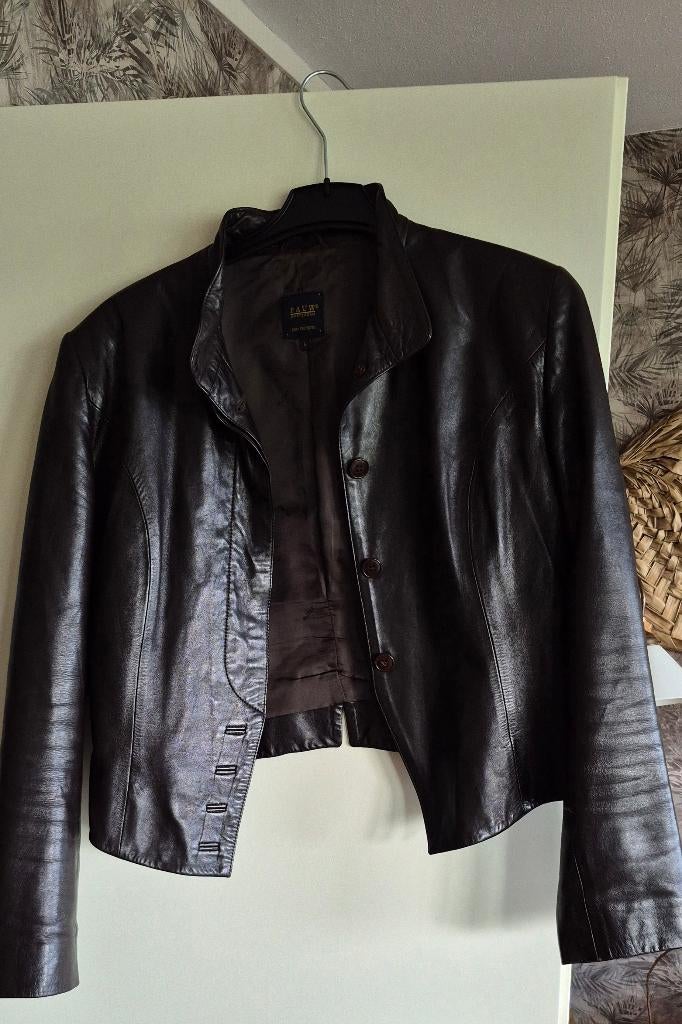 Leren colbert van Pauw mt 4, Kleding | Dames, Jasjes, Kostuums en Pakken, Maat 38/40 (M), Bruin, Pauw, Ophalen of Verzenden