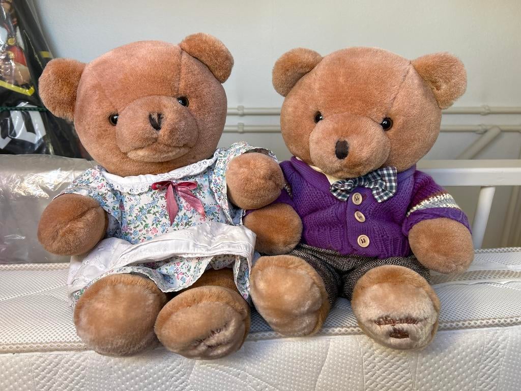 Bob en Sabine Beren van de Bijenkorf, Verzamelen, Beren en Cherished Teddies, Ophalen, Zo goed als nieuw, Stoffen beer, Overige merken