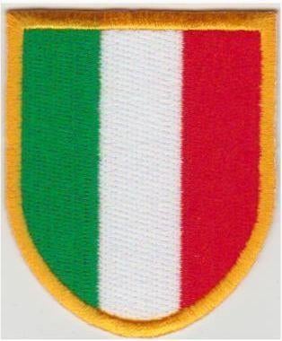 Italiaanse vlag schild stoffen opstrijk patch embleem #4, Diversen, Vlaggen en Wimpels, Nieuw, Ophalen of Verzenden