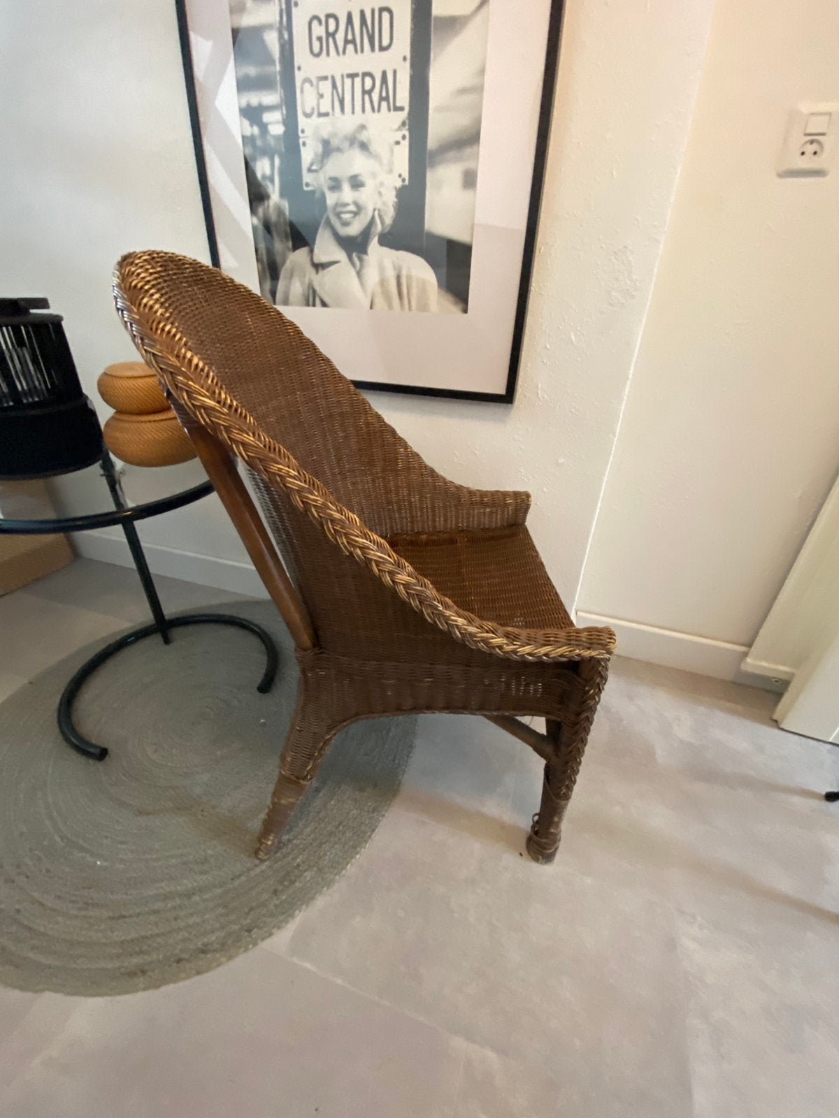 Leuke rotan fauteuil, Huis en Inrichting, Fauteuils, Ophalen, Zo goed als nieuw, Minder dan 75 cm, 50 tot 75 cm