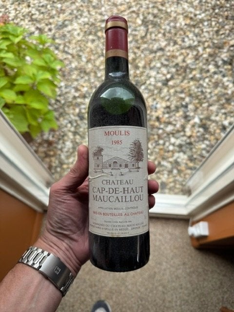 5x Chateau Cap-de-Haut Maucaillou Moulis en Medoc 1985, Ophalen, Gebruikt, Frankrijk, Rode wijn