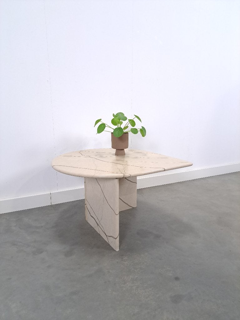 Marmeren druppelvormige tafel, Overige materialen, Gebruikt, 50 tot 100 cm, Vintage