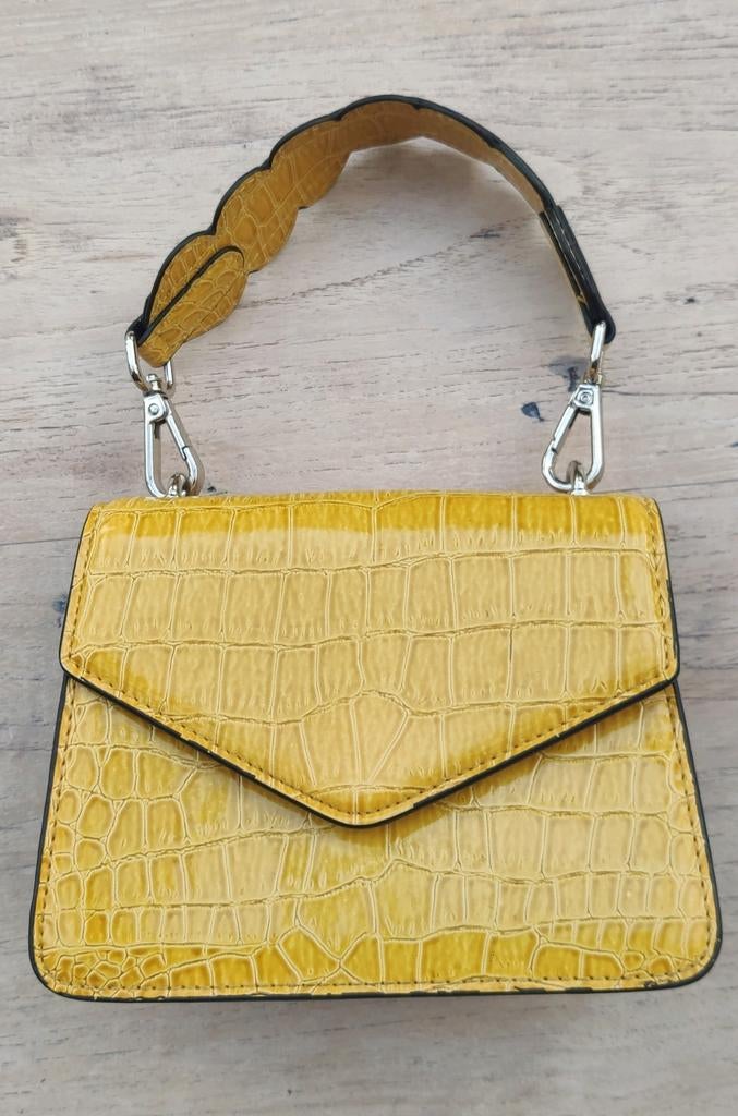 Leren Kelly-bag, tas van Beck Söndergaard, Sieraden, Tassen en Uiterlijk, Tassen | Damestassen, Ophalen of Verzenden, Geel