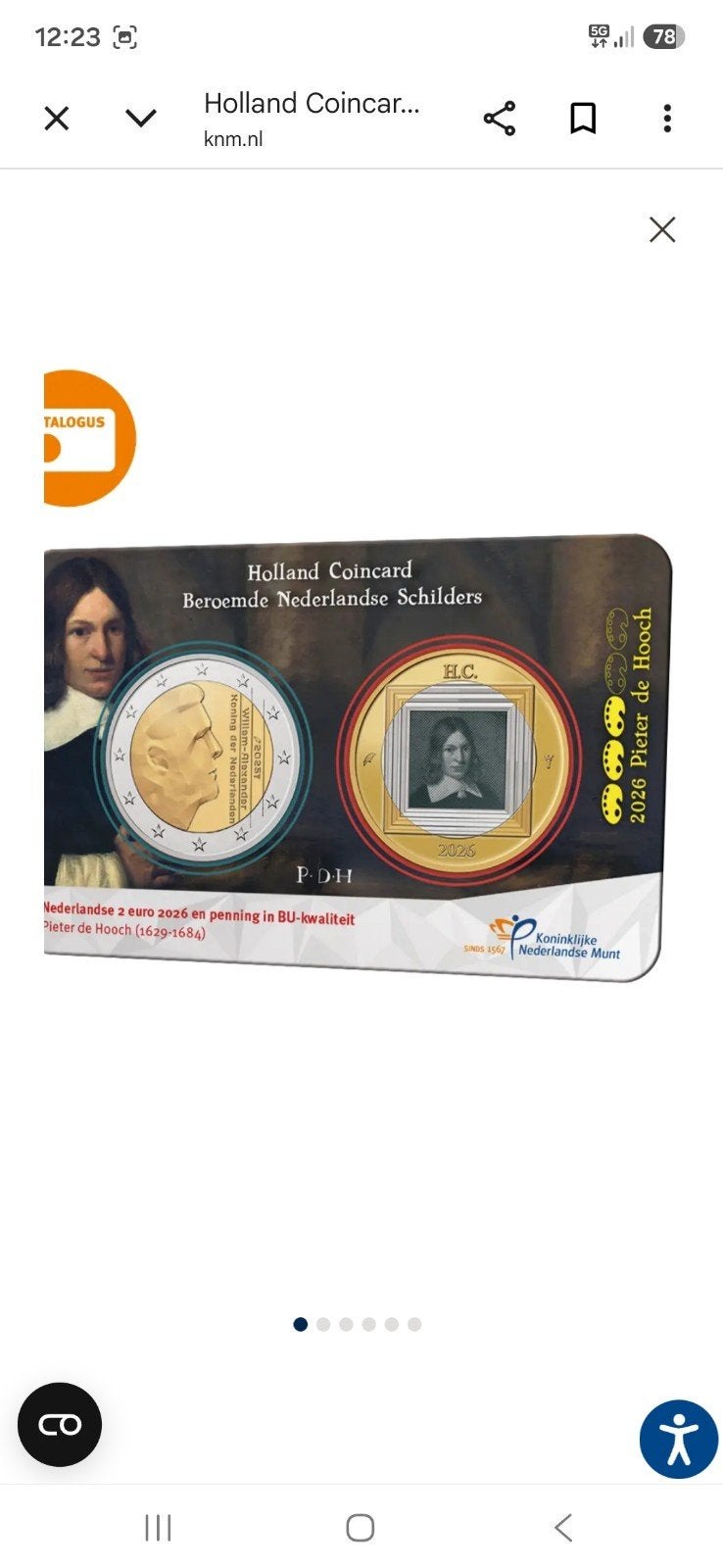 Holland Coincard 2026 Pieter de Hooch BU-kwaliteit, Ophalen of Verzenden, Koningin Beatrix, Euro's, Setje
