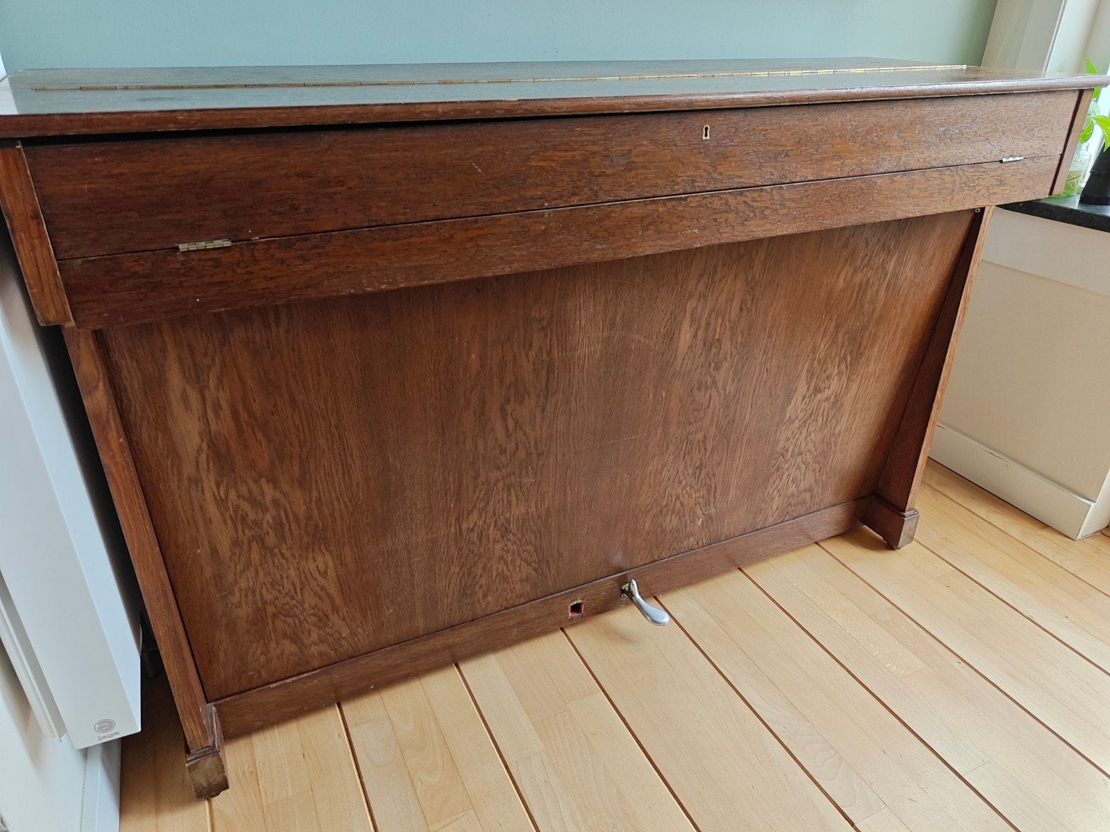 Mannborg piano - moet gestemd worden, Muziek en Instrumenten, Ophalen, Gebruikt, Bruin, Piano