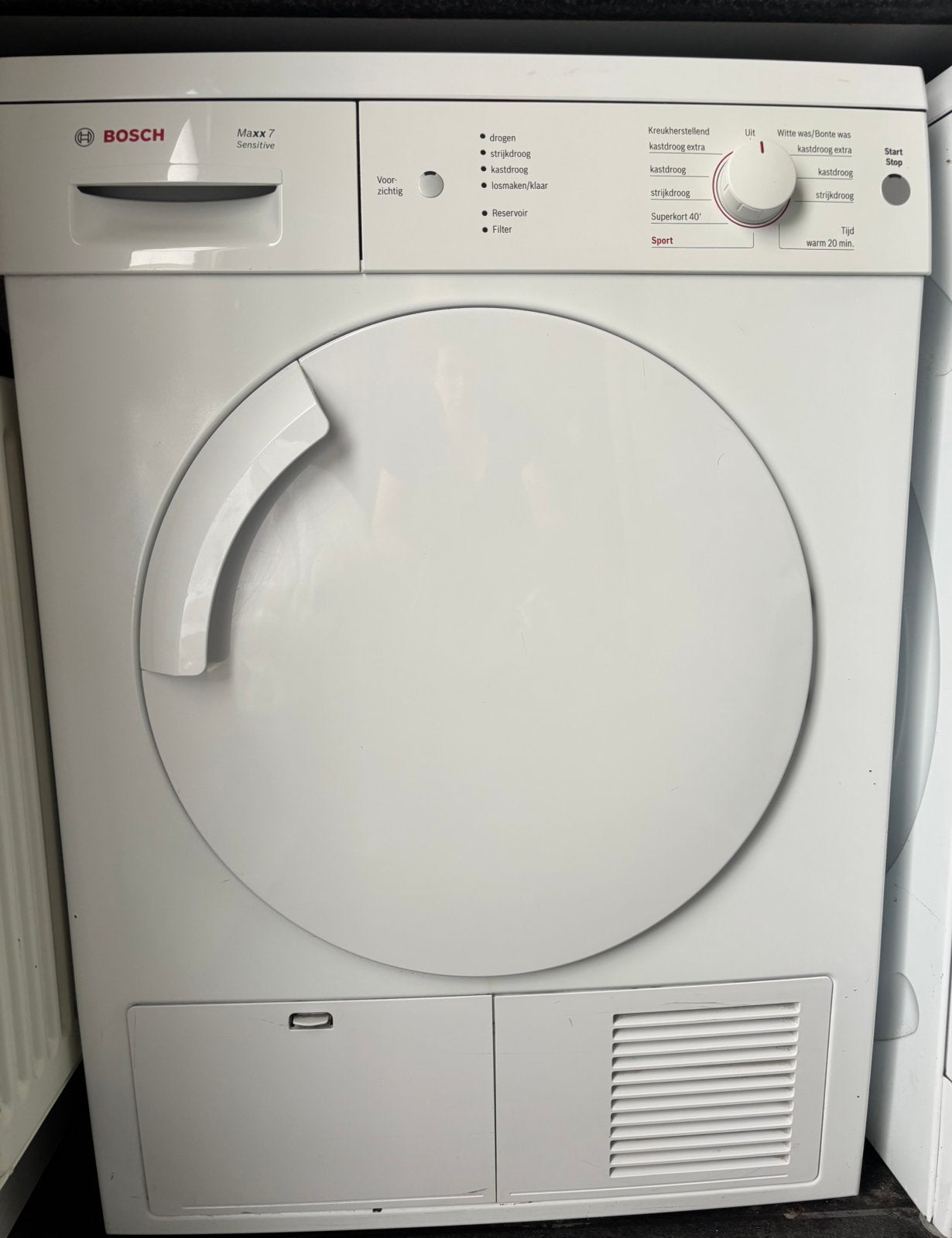 Bosch maxx 7 sensitive wasdroger, Ophalen, Gebruikt, Condens, Minder dan 85 cm