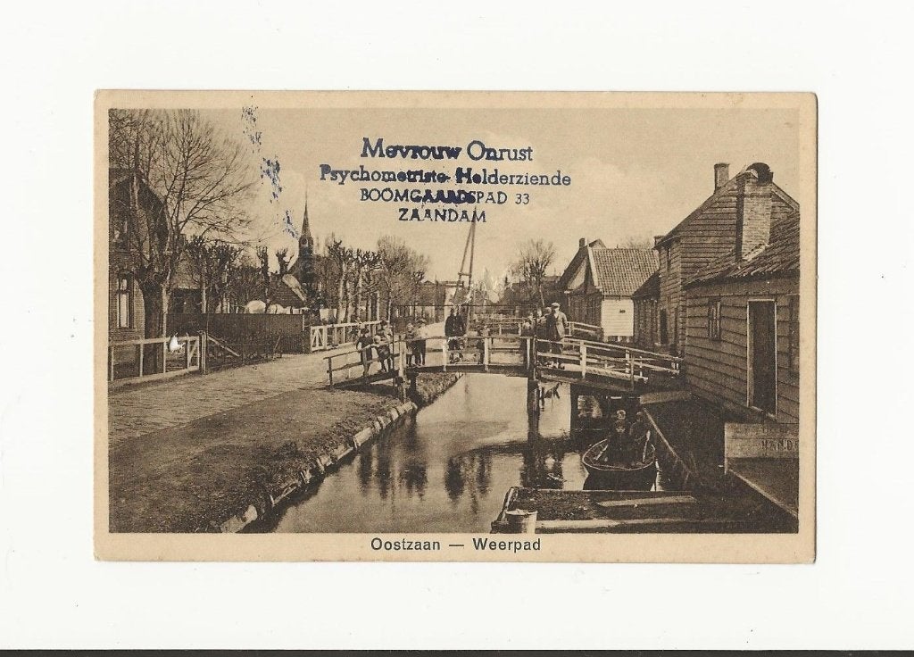 Oostzaan - schiettent-schietschijf ws op kermis - Zeldzaam!!, Verzamelen, Ophalen, Voor 1920, Ongelopen, Noord-Holland