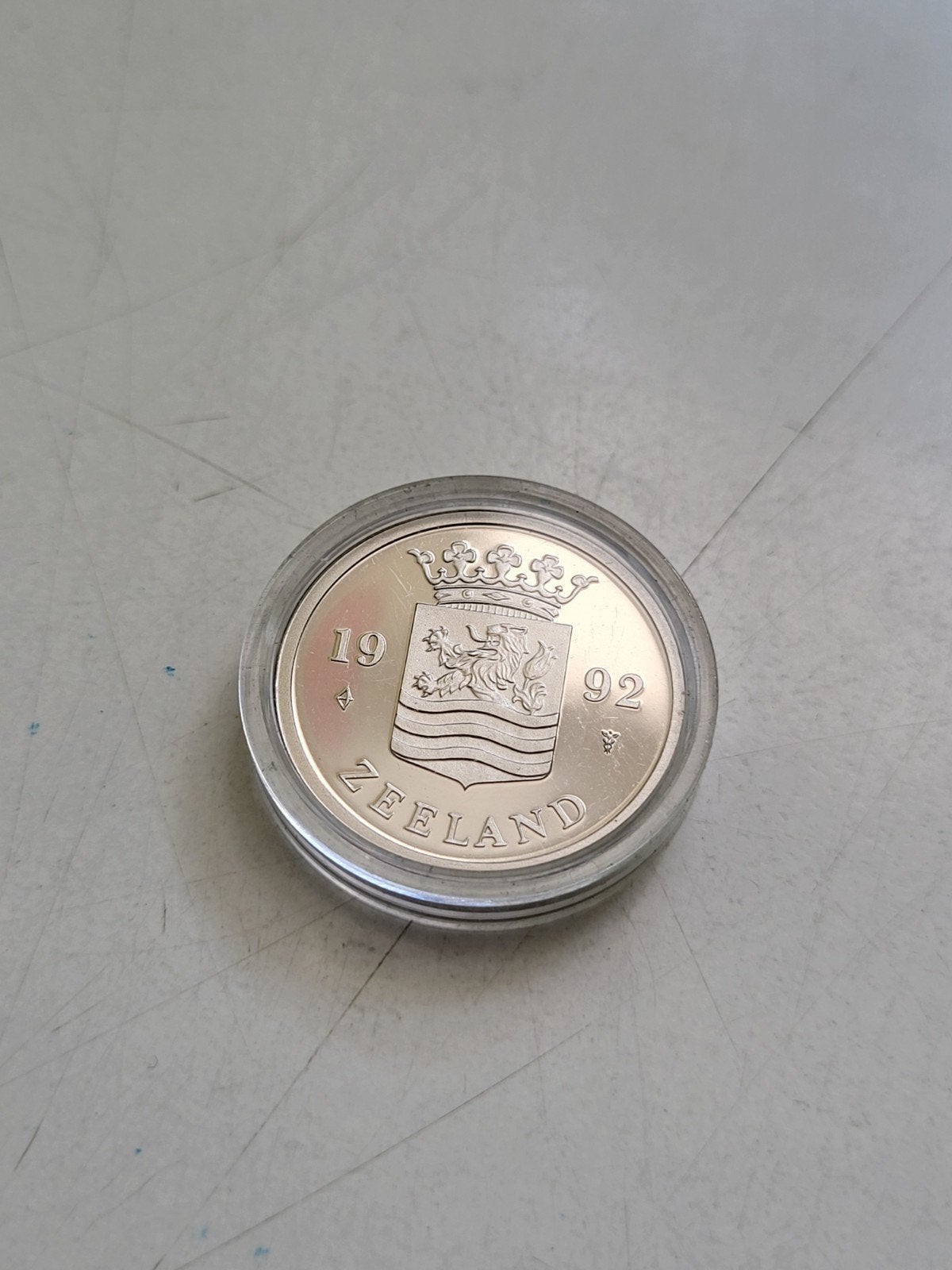 Legpenning Zeeland 1992 UNC in capsule, Postzegels en Munten, Penningen en Medailles, Ophalen of Verzenden, Overige materialen