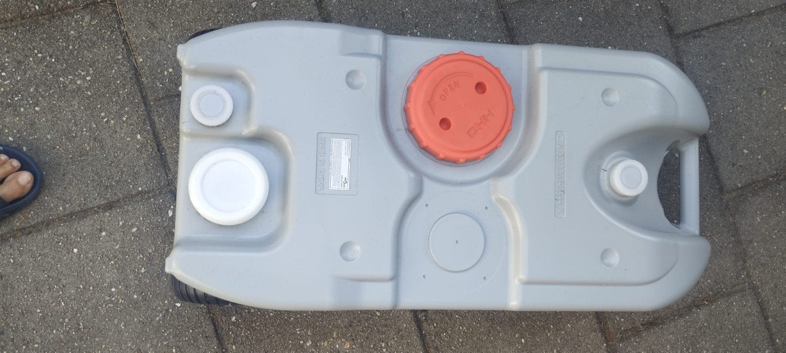 Mobiele afvalwatertank met wielen - 40 liter, Ophalen, Zo goed als nieuw