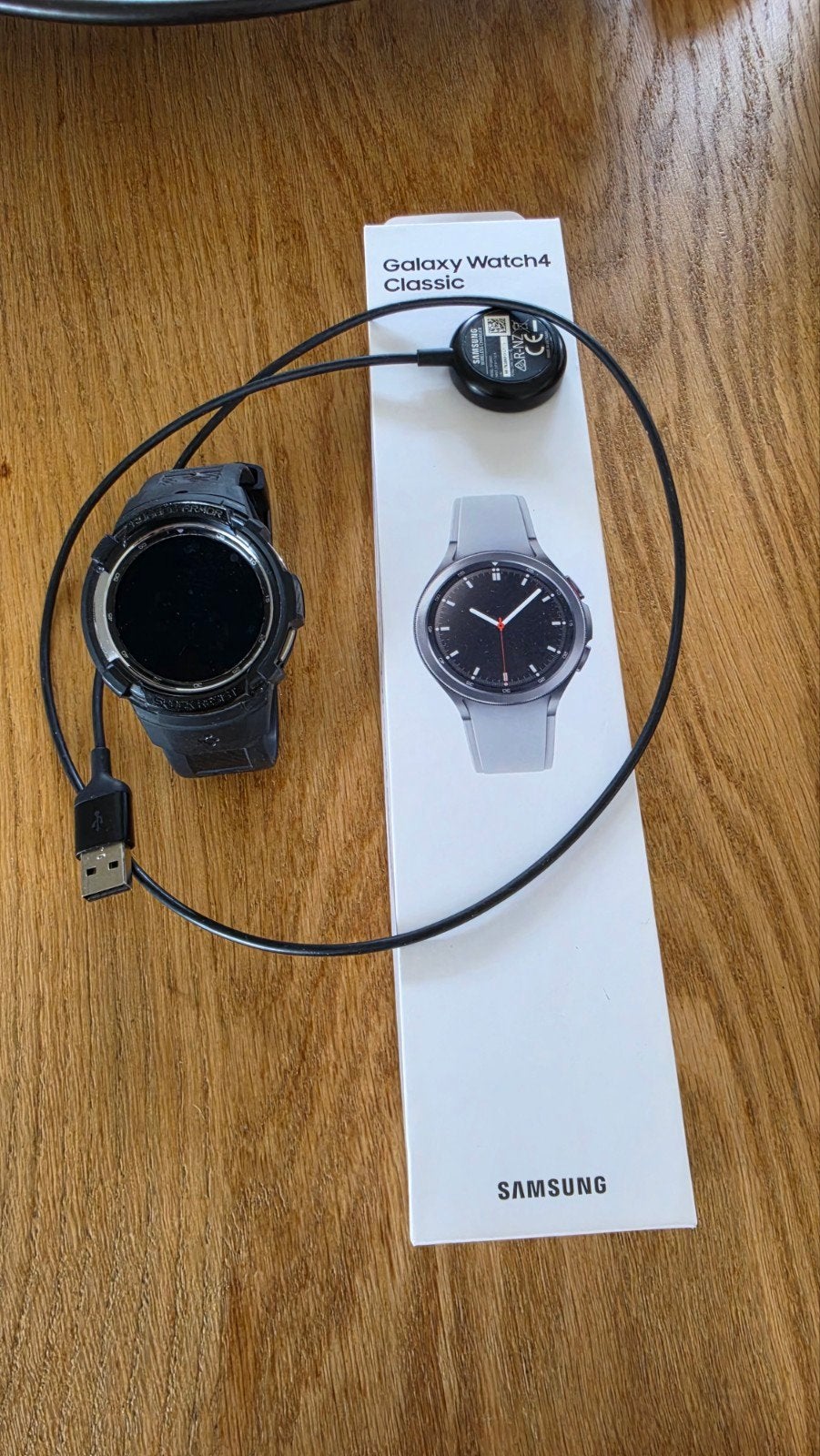 Samsung Galaxy Watch4 Classic - Lichte gebruikerssporen, Gebruikt, Zwart, Ophalen of Verzenden, Samsung