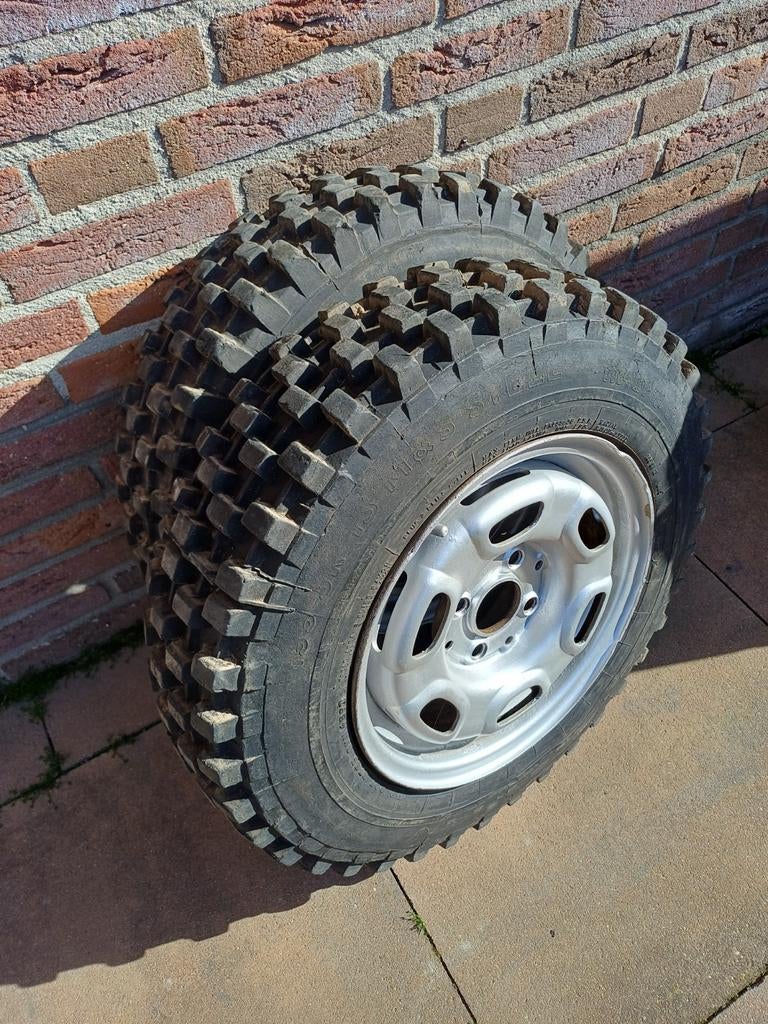 Noppenbanden autocross 4 rijer 13 inch, Ophalen of Verzenden, Gebruikt