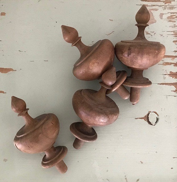 Antiek Frans siertorentje hout draaiwerk, Ophalen of Verzenden
