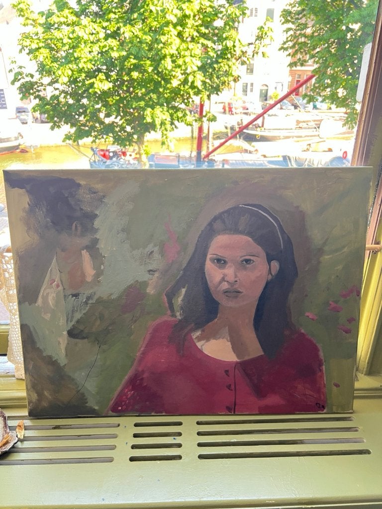 Olieverfschilderij Apollonia – The Godfather – 80  40 cm, Doek, Portret of Personen, Ophalen of Verzenden, Olieverf