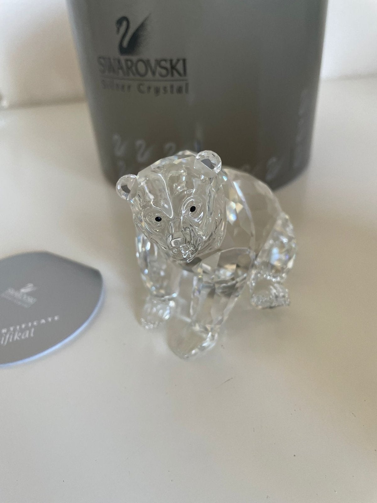 Swarovski grote Grizzly beer kristal figuur met doos etc, Verzamelen, Swarovski, Ophalen of Verzenden, Zo goed als nieuw, Figuurtje