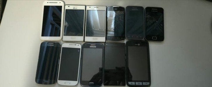 Partij werkende Samsung, ASUS en meer - Leuk voor hobbyisten, Gebruikt, Zwart, Touchscreen, Ophalen of Verzenden