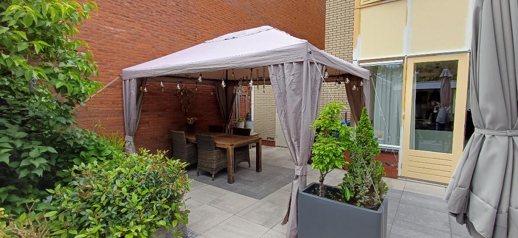 Gazebo Maxus grijs tuinpaviljoen 3x4 m, zware uitvoering, Ophalen, Gebruikt, Tuinpaviljoen