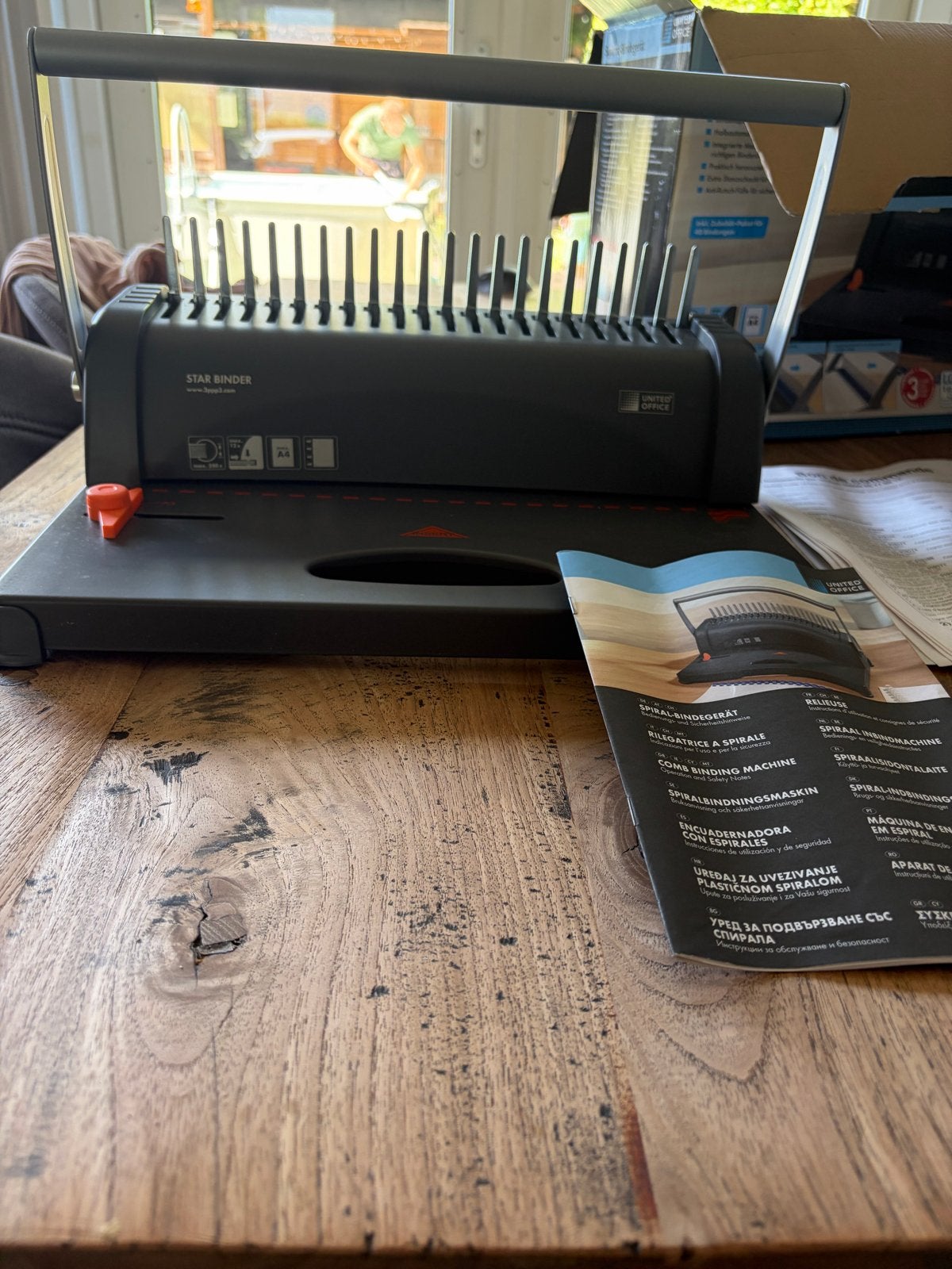United Office Star Binder Spiraal Bindmachine A4, Diversen, Ophalen, Gebruikt