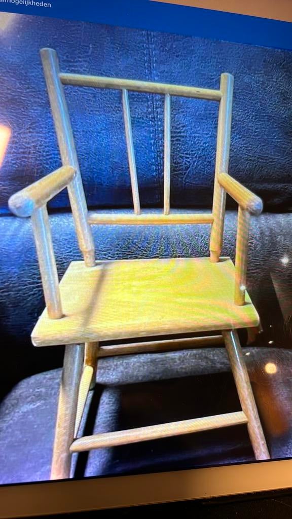 Vintage houten poppenstoeltje, Ophalen, Zo goed als nieuw, Overige typen