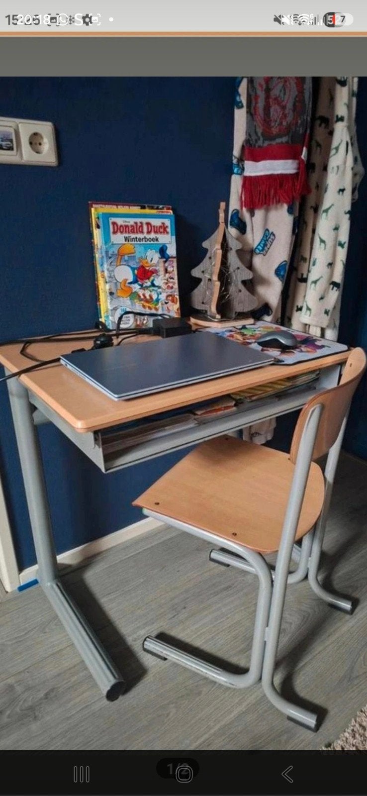 Kinderbureau met stoel - Ideaal voor studie en spel, Ophalen, Gebruikt, Hout, Kinderbureau