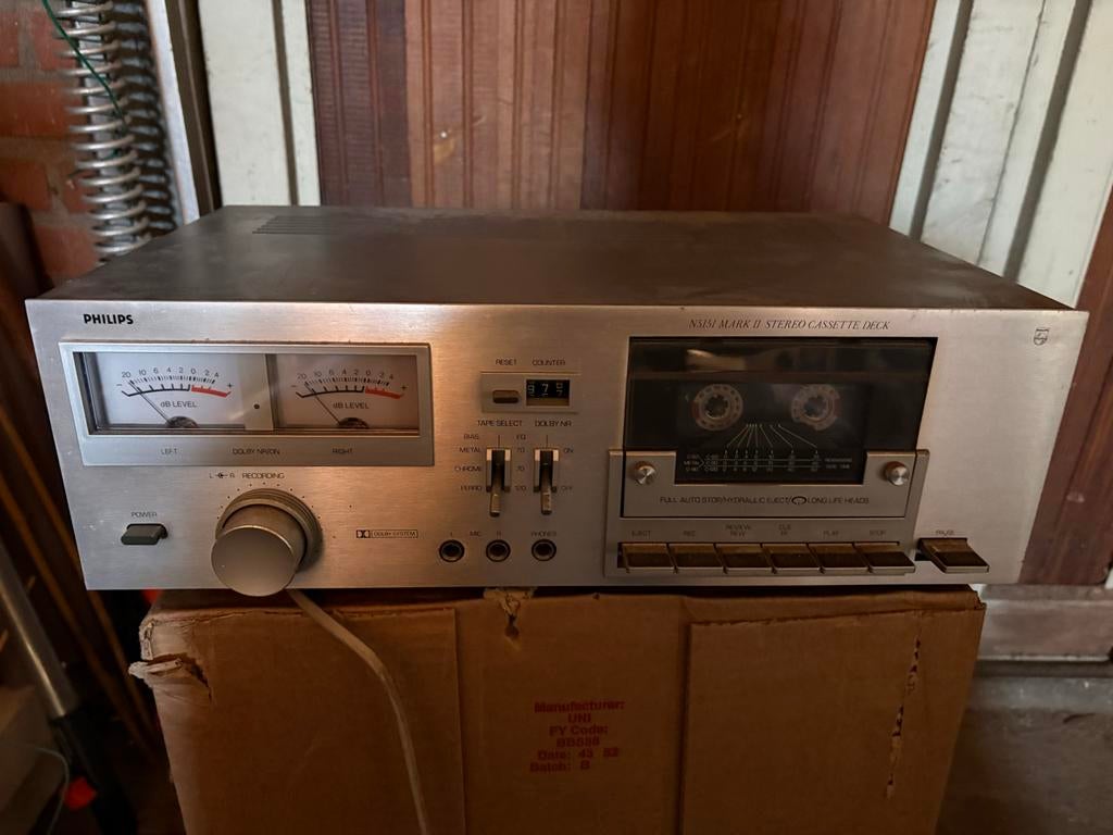 Philips N5151 Mark II Stereo Cassette Deck, Ophalen, Enkel, Philips, Tiptoetsen