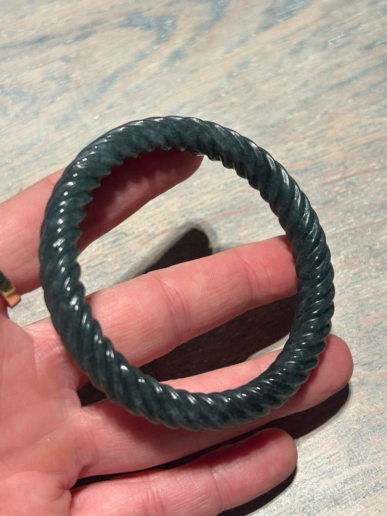 Wuiji jadite bangle, Ophalen of Verzenden, Zo goed als nieuw, Zilver