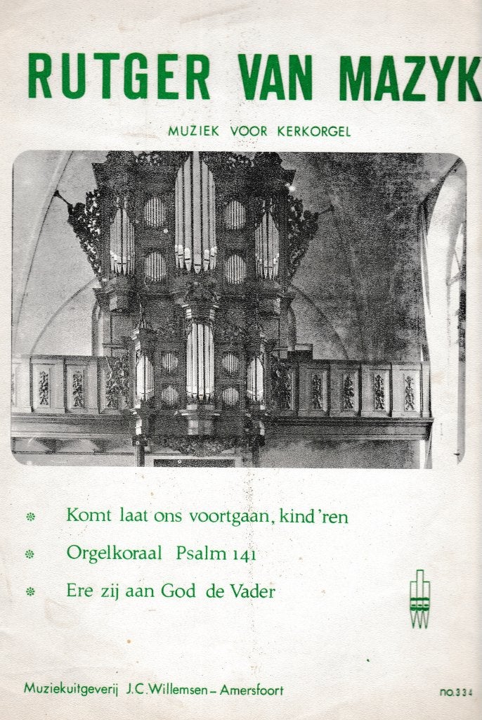 RUTGER VAN MAZYK - MUZIEK VOOR KERKORGEL, Muziek en Instrumenten, Bladmuziek, Ophalen of Verzenden, Gebruikt, Artiest of Componist