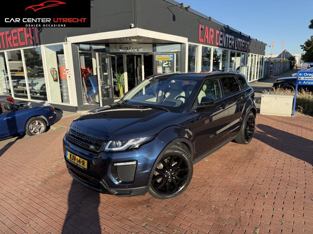 Land Rover Range Rover Evoque 2.0 Si4 HSE pano camera leder, Auto's, Automaat, Euro 6, 4 cilinders, Blauw