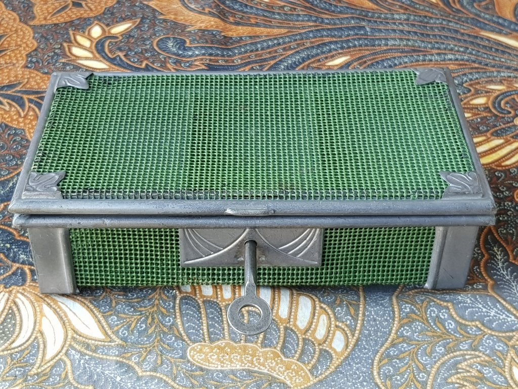 Mooie zeldzame oude geldkist uit Frankrijk 19,8 cm. uit 1930, Ophalen of Verzenden