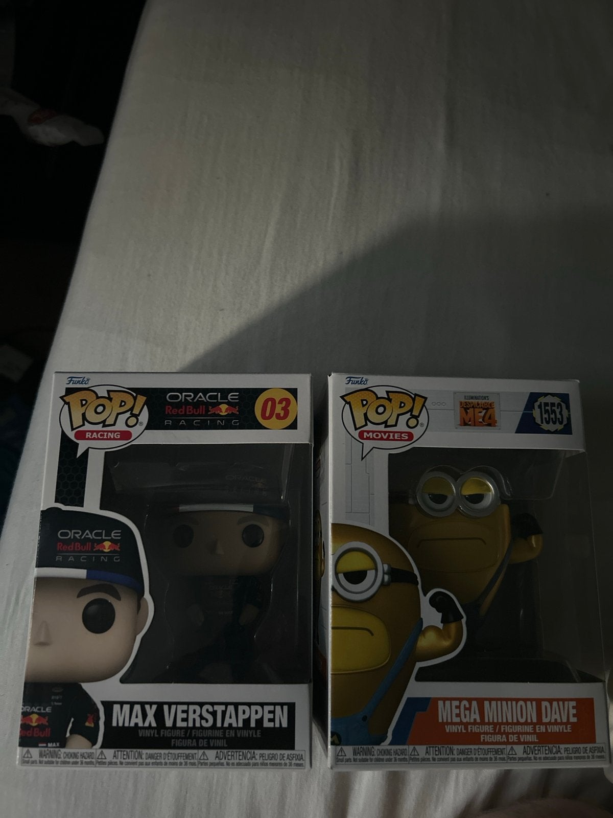 2 Limited Edition Funko Pops: Max Verstappen & Mega Minion D, Ophalen, Zo goed als nieuw